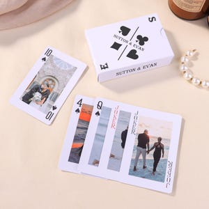Custom Couple&#39;s Photo Playing Cards, Unique Photo Gift, Wedding Deck of Cards, Wedding Keepsake, Anniversary Gift