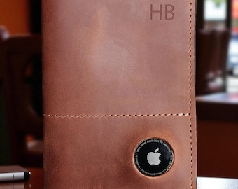 Personalized Leather Passport Cover With or without Airtag slot – Travel Gift for Him Her, Christmas Gift, Custom Passport Holder