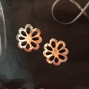 Dainty Gold Flower Post Earrings * 14k Gold Filled Floral Studs * Great for All Ages and Occasions * Petite Golden Lace Studs * Gift Ideas