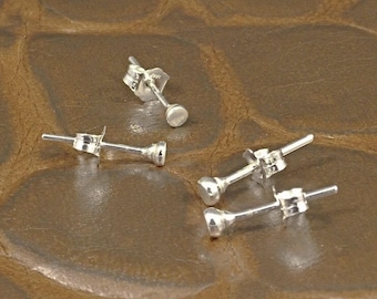 Tiny Hammered Sterling Silver Post Earrings – Argentium Studs MetalRocks Design