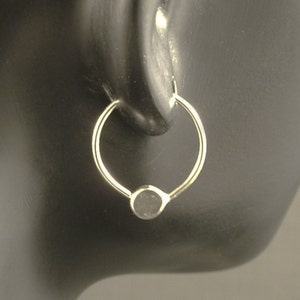 Créoles pour dormeuse * Boucles d'oreilles créoles en argent sterling martelé * Argentium à personnaliser à votre taille - Bijoux de mode décontractés sans fin