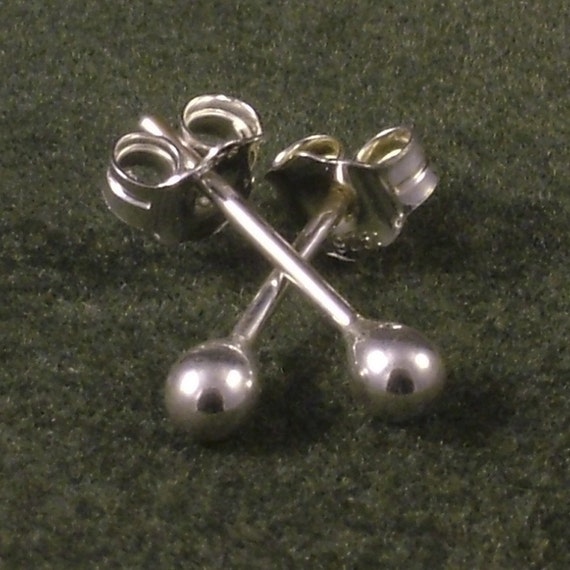 Simple Silver Post Earrings / Small Sterling Silver Studs / Etsy