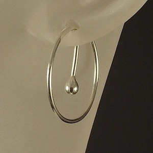 Modern Silver Hoops / Unique Argentium Hoop Design / Everyday Wear Sterling Silver Earrings / A MetalRocks Original / Minimalist Artisan