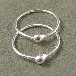 Argentium Silver Sleeper Hoop Earrings: Simple Everyday Wear