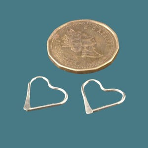Tiny Heart Hoops * Little Silver Hoop Earrings * Catchless Cartilage * Tragus * Helix * Nose Ring Tragus Helix Gift for Girls