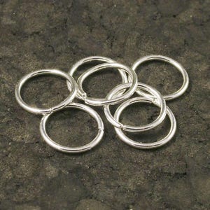 Tiny Silver Hoops * Nose Rings * Small Sterling Hoop Earrings Catchless Seamless * Cartilage * Tragus * Helix  Ring  Set of (7) 10mm