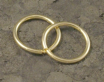 14K Gold Fill Hoop Earrings, Tiny Seamless Cartilage Rings