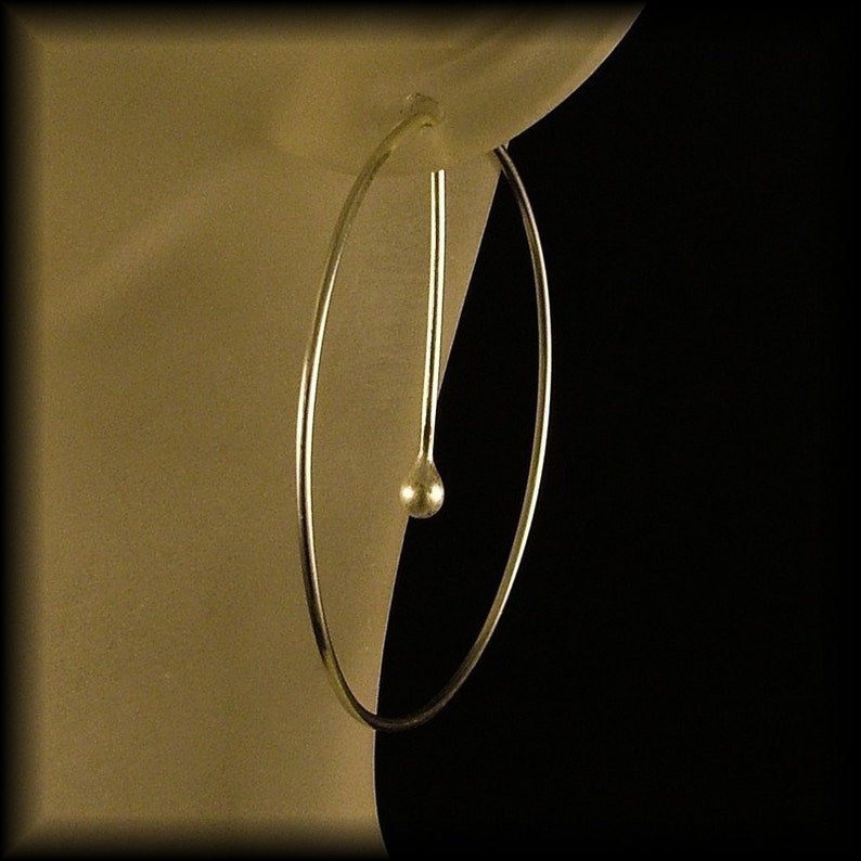 Unique Catchless Modern Minimalist Different Earring Large Silver Hoop Earrings Big Silver Hoops A MetalRocks Original Design