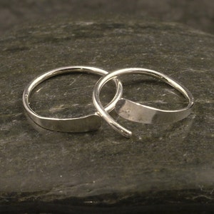 Silver Sleeper Hoops / Hammered Small Argentium Silver Hoop Earrings Catchless Endless Sport Men Ladies Half Inch or Customize Your Size image 4