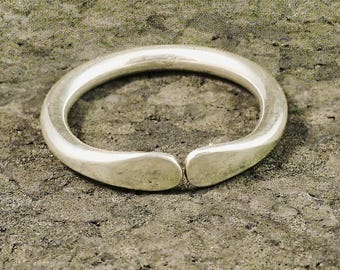 Handmade Argentium Silver Cuff Ring: Sleek Unisex Band