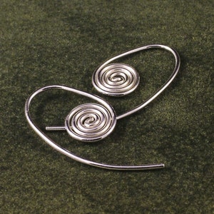 Sterling Silver Earrings / Spiral Design / Sterling Simplicity - Etsy