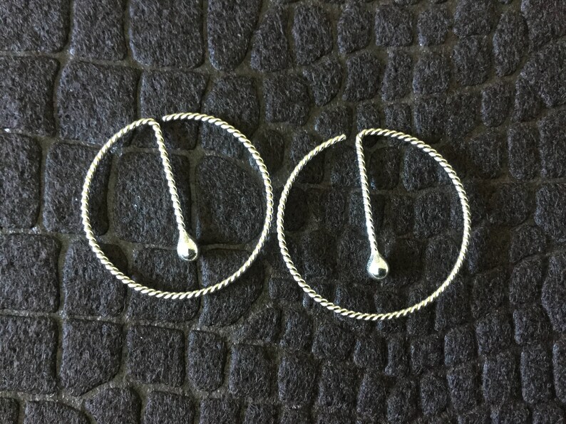 Unique Catchless Modern Minimalist Different Earring Large Silver Hoop Earrings Big Silver Hoops A MetalRocks Original Design