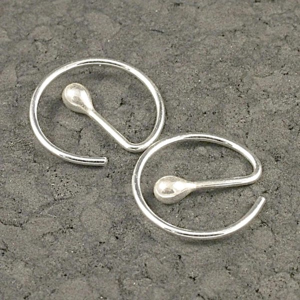 Small Silver Hoops * Sleeper Argentium Earrings * Unisex * 24 Hour Wear * Unique