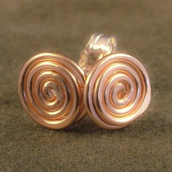Mens rose gold store stud earrings
