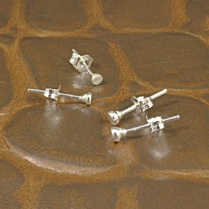 Tiny Silver Earrings  Unique Little Hammered Stud Earrings * Small Sterling Silver Posts - A MetalRocks Original Design * A Different Stud