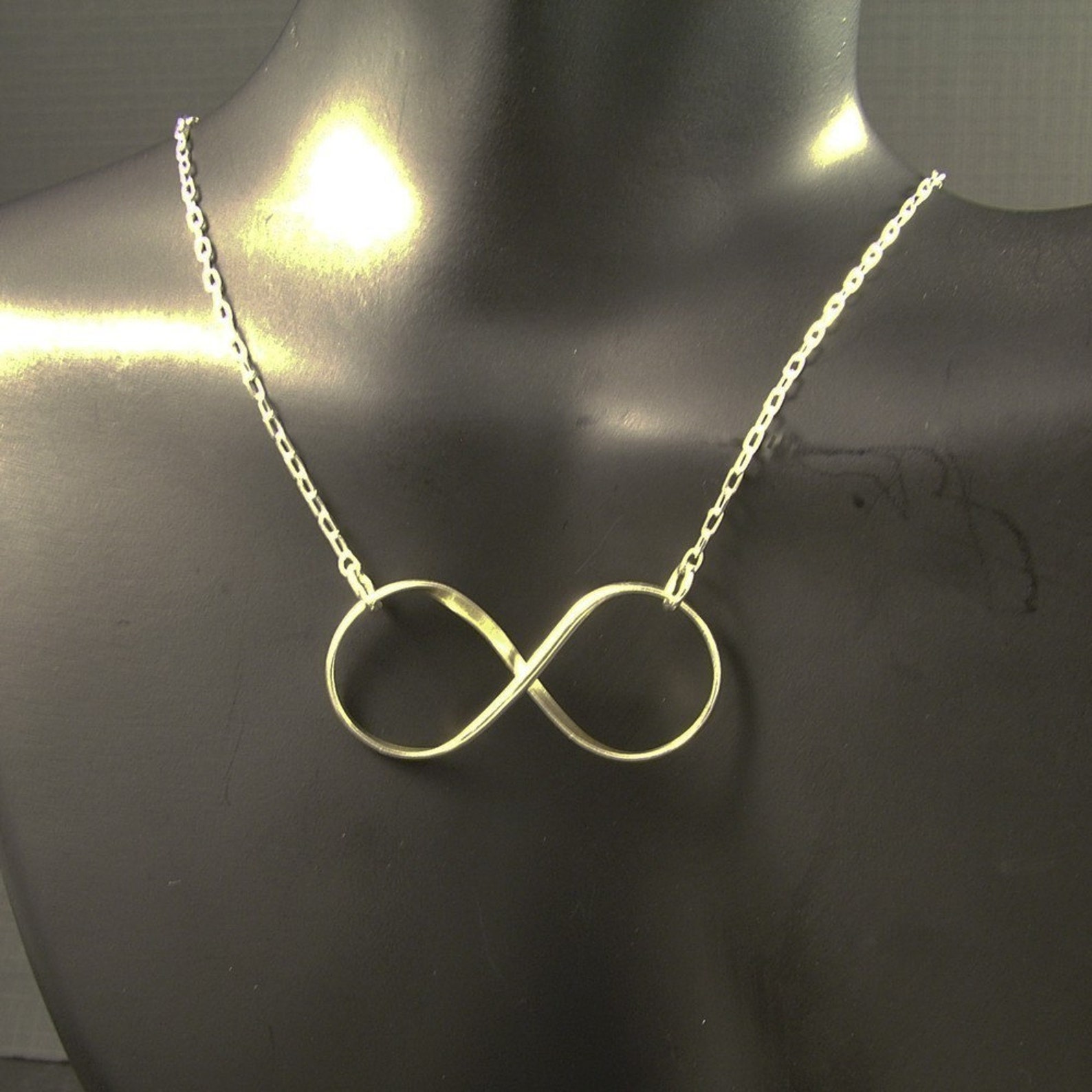 Infinity Silver Necklace / Sterling Silver Infinity Pendant Etsy