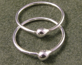 Silver Sleeper Hoops  Argentium Sterling Hoop  Earrings Customize to Your Size Simple Catchless and Classic