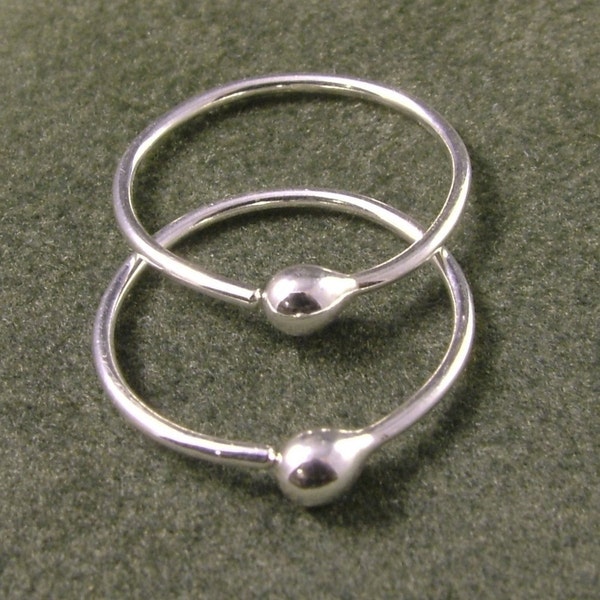 Silver Sleeper Hoops  Argentium Sterling Hoop  Earrings Customize to Your Size Simple Catchless and Classic