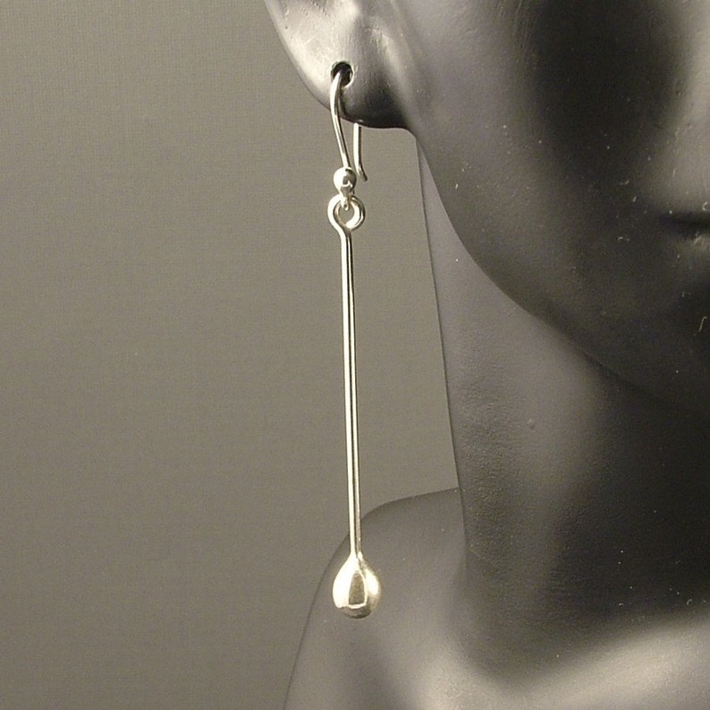 Long Sterling Silver Earrings / Long Dangle Earrings Handmade Etsy