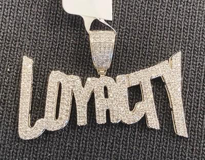1.25 Ct Diamond Loyalty Pendant 10K Yellow Gold Everyday Wear Charm Jewelry