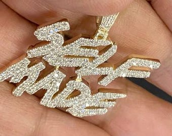 1.50 Carat Diamond Pendant 10K Yellow Gold Self Made Design