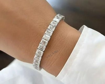 9.00CT-13.00CT Lab Grown Diamond Bracelet 14K Gold Tennis Lab Created