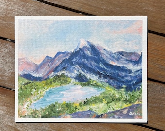 Glacier National Park - Montana Mountain Landscape - Handmade Wall Art Print