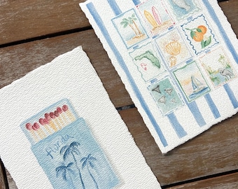 Florida Coastal Prints - Watercolor Print Collection - Set of (2) Prints