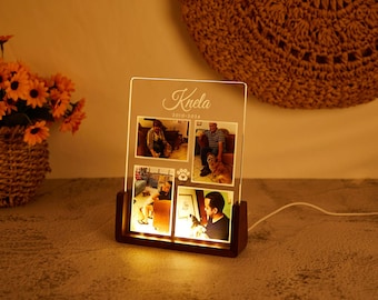 Pet Memorial Custom LED Night Light，Personalized Pet Memorial  Acrylic Glass Night Light,Pet Photo Light,Dog Memorial Gift,Dog Loss Gift