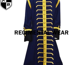 17世紀フランス将校用ウールフロックコート - ネイビーブルーの制服