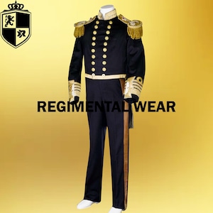 British Royal Naval Tailcoat in Blue Wool, Sea Captain Tailcoat, Reenactment Uniform, 1877-91 Royal British Jacket Navy Naval Force Tailcoat