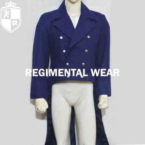 Jeremy Malcolm Tailcoat, Men Regency Tailcoat, Wedding Regency Tailcoat, Handmade Regency, Gentleman Navy Blue Wool coat _Regimental Wears