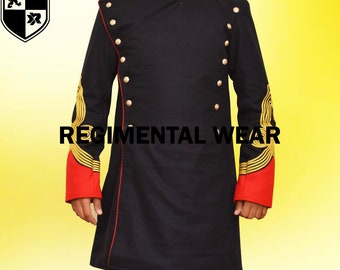Imperial Military Coat, Circa 1930th Hussar Tunic, Parade Hussar Uniform, Army General Jacket, Men Dark Blue Wool Tunic By Regimental Wears
