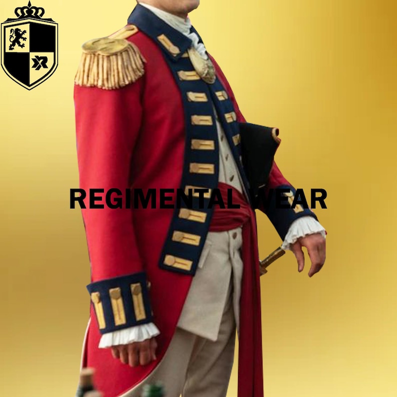 British Regimental Hussar Jacket: Red Wool Military Coat - Etsy