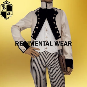 Line 66th Infantry Jacket, 1802-12s Regiment Jacket, Colonel Jacket, Imperial Guard Foot Jacket, Grenadier Tailcoat, Off White Wool Jacket