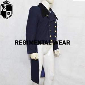 Victorian Era Tailcoat, Bridger ton Tailcoat, Wedding Tailcoat, Costume Cosplay Tailcoat, Regency Tailcoat, Navy Blue Wool Men Jacket Sale