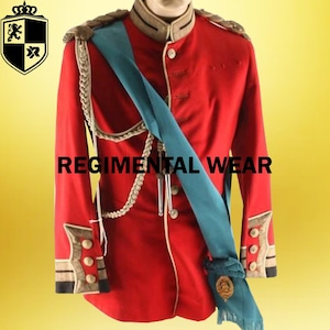Britische Foot Guards Tunika, königliche irische Garde-Tunika, britische Paradejacke, königlicher Militärmantel, zeremonielle Hochzeitstunika Männer rote Wolle Tunika