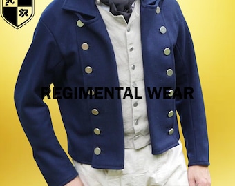 19th Century Sailor Jacket, Military Jacket British Jacket, Navy Force Jacket, Double Breasted Jacket Naval Jacket Men Blue Wool Jacket Sale