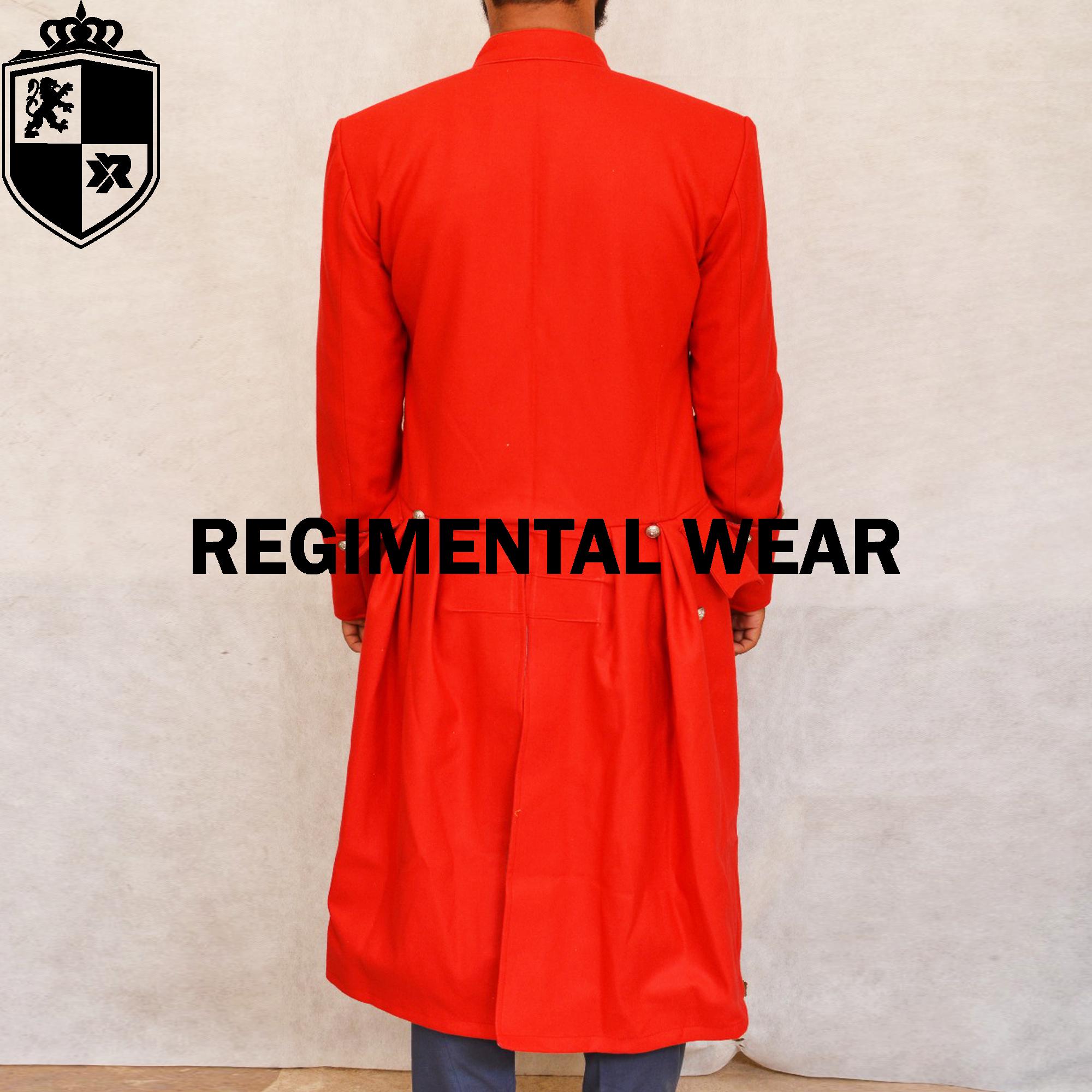 Handmade Red Wool Frock Coat: 18th Century Regency Style - Etsy