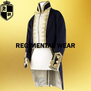 Royal Naval Uniform, 1812th Royal Naval Tailcoat, 18th Navy Officer Coat, Captain Naval Tailcoat, Navy Royal British Men Blue Wool Jacket