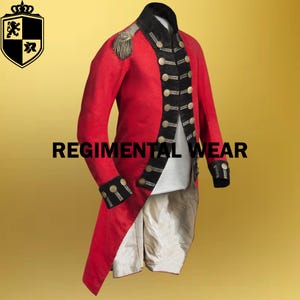 Handmade Wool Redcoat Jacket: British Army Revolutionary War Uniform