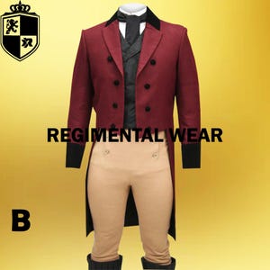 19th Century Jane Austen Tailcoat, Regency Tailcoat, Victorian Era Tailcoat Mr. Darcy Costume Tailcoat Historical Jacket Reenactment Coat