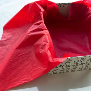 Rode papieren zakdoekjes voor Valentijnsdag - Perfect voor kleine bedrijven - Romantisch rood tissuepapier voor Valentijnsdag -LOVE