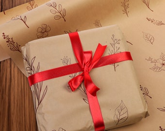 Blumiges braunes Kraftpapier, Recyclingpapier