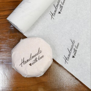 Handgemaakt met liefde tissuepapier voor cadeauverpakking, perfect voor bruiloften, verjaardagen, knutselprojecten, milieuvriendelijke verpakking