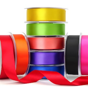 Satin Ribbon, Choose 1 CM to 4 CM Width -  5 METER Length, For Elegant Gift Wrapping, Present Wrapping, Satin Ribbon for Gift Packaging,