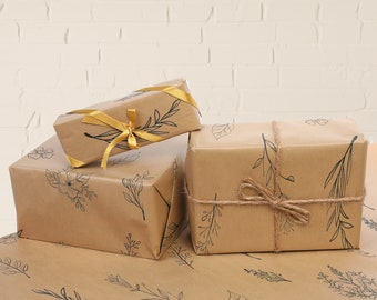 Umweltfreundliche Kraft Geschenkpapierrolle, recyceltes braunes Papier