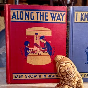 Por el camino: Libro de lectura infantil de los años 40, tapa dura vintage