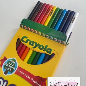 Personalized Engraved Crayola Colored Pencils