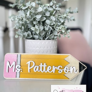 Teacher Name Sign - Magnetic Board Sign